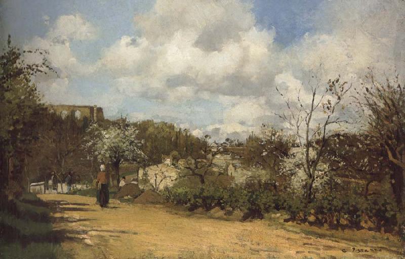 Camille Pissaro View from Louveciennes oil painting image